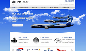 Web Design for LNS Aero International